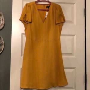 J. Crew mustard yellow dress